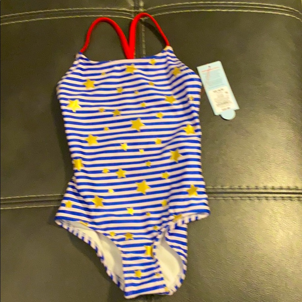 Girls one piece swimming suit.